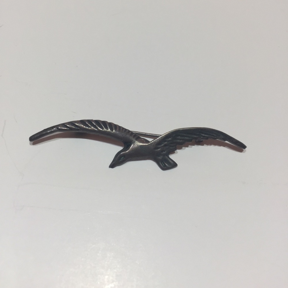 925 sterling silver seagull bird pin brooch